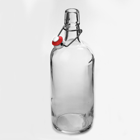Бутылка бесцветная бугельная 1 литр в Воронеже
